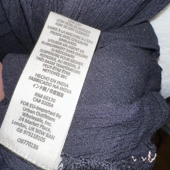 Free People Tunic Dress M Boho Black Embroidered Tassel Peasant LS Top‎ Paisley - Picture 8 of 10